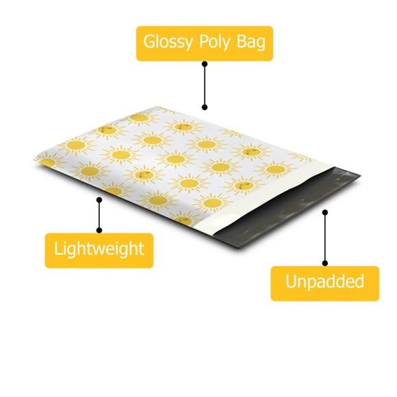 BEST SELLING☀️20 sunshine Poly Mailers 10 x 13 inch - Picture 6 of 6